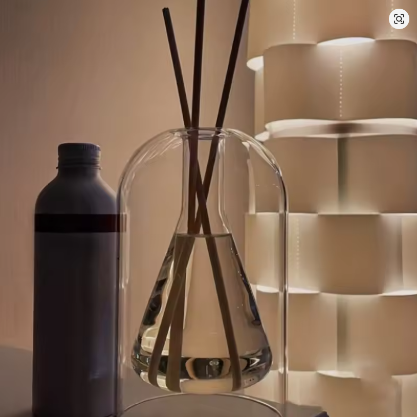 Glazen transparante diffuser fles