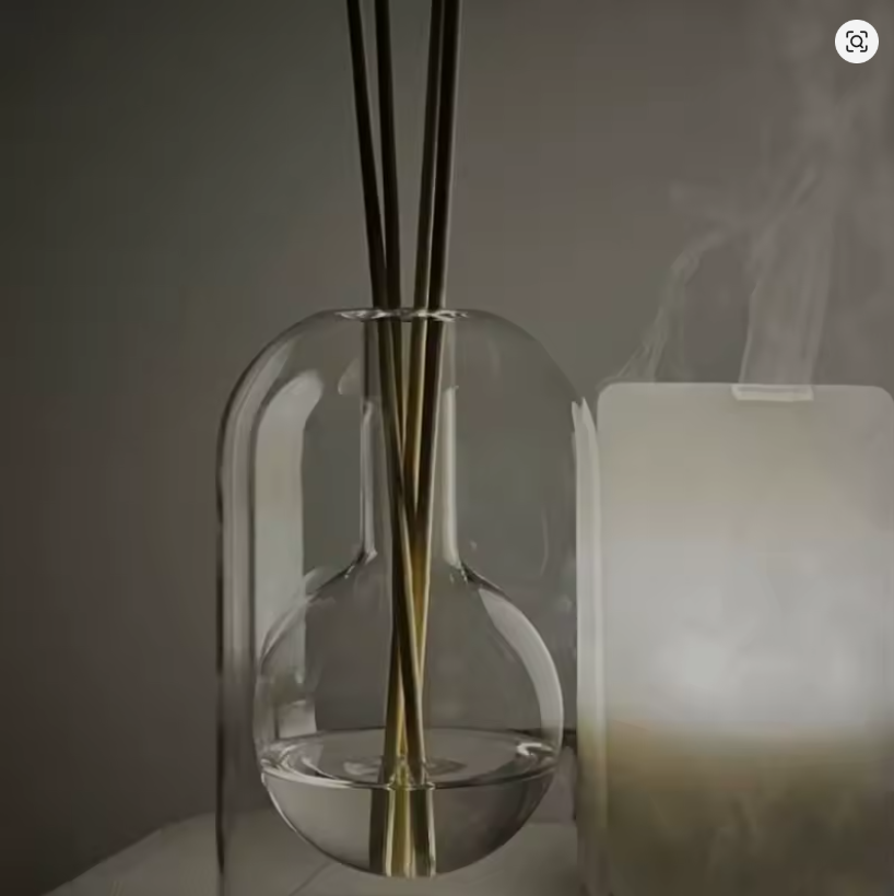 Glazen transparante diffuser fles